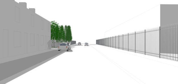 CGI image of Office development, denton