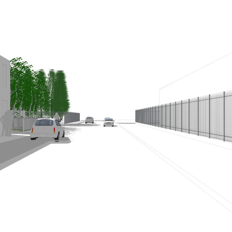 CGI image of Office development, denton