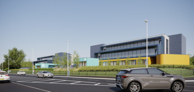 CGI Image of residential healthcare hub saintfield rd Castlereagh