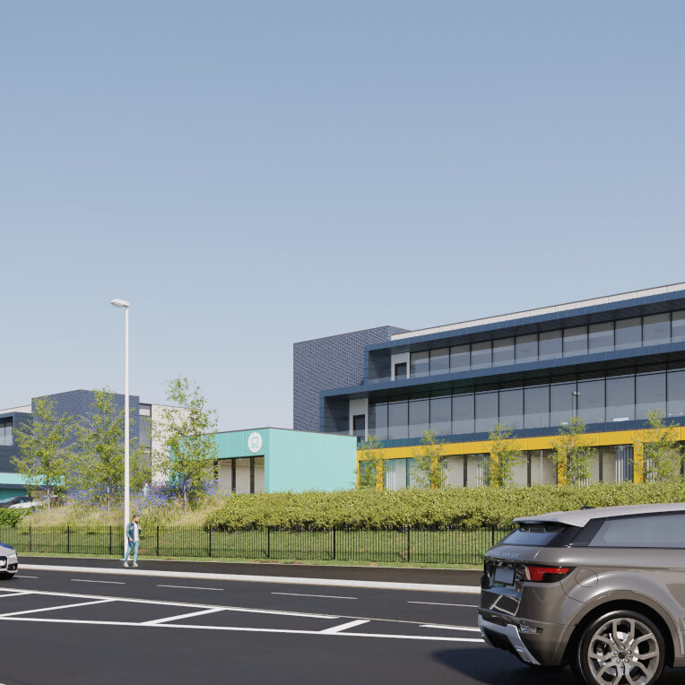 CGI Image of residential healthcare hub saintfield rd Castlereagh